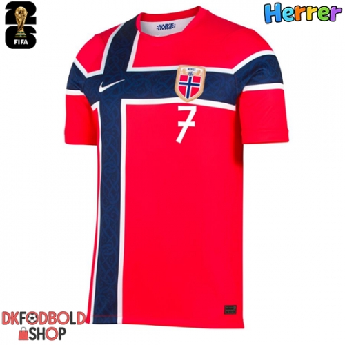 Norge Alexander Sorloth #7 Hjemmebanetrøje VM 2026 Kort ærmer